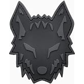 Wolf Morale Wolfpack PVC Patch [Subdued, Blackout] Compatible with Velcro Patches for Hats, Tactical Molle Accessories, Backpacks