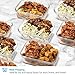 Glass Meal Prep Food Storage Containers - (6-Pack 28 Oz.) Portion Control Lunch Containers, with BPA Free Airtight Snap Locking Lids, Prep, Freeze, Reheat, Bake, Oven Safe Containers for Home and Work