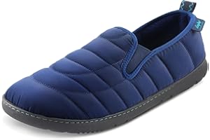 LazyStep Men's Loafer Slippers with Memory Foam and Indoor Outdoor House Shoes