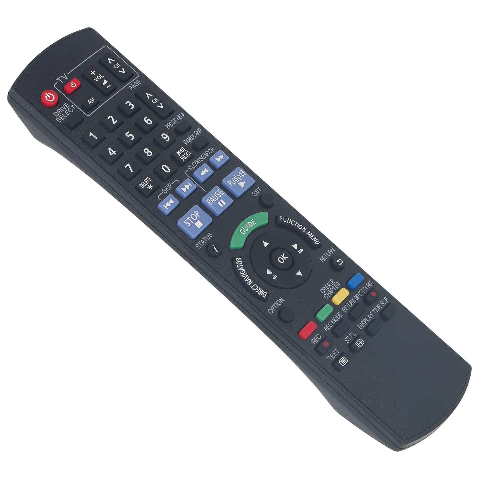 VINABTY N2QAYB000332 Remote Control Replace for PANASONIC TV N2QAYB000332 DMR-EX79 DMR-EX89 DMR-EX77 DMR-EX78 DMR-EX768 DMR-EX88 DMR-EX79/EX89/EX77/EX78/EX768/EX88 Remote Control
