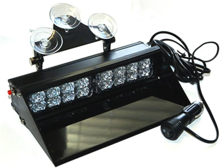 Red Dual LED Dash Light 1 Watt Bracket Style Visor Strobe