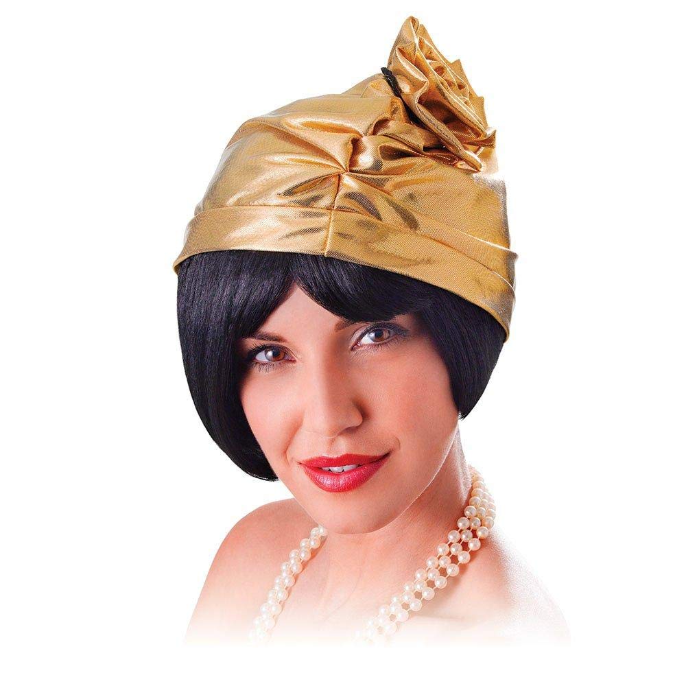 1920s Women's Gold Cloche Hat, 1 Pc. - Elegant Design, Perfect Accessory for Gatsby Themed Parties, Dress Up, & More Halloween