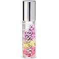 Blossom Roll on Lip Gloss, Scented Clear High Shine Moisturizing Lip Oil, Non Sticky, Infused with Real Flowers, Made in USA, 0.2oz, Banana