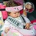 Accmor Baby Carseat Head Strap Toddler 2 Pack Unicorn Carseat Head Support for Stroller Neck Relief for Child Kids Infant(Pink Unicorn, Grey Unicorn)