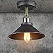 YOBO Lighting Vintage Industrial Semi Flushmount Mini Ceiling Light