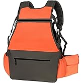 Shank Ming Upland Hunting Vest Backpack Adjustable Upland Bird Game Vest For Men Orange Hunting Vest for Outdoor Pheasant Hunting