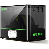 SUNLU E2 3D Printer Filament Dryer, Dry and Anneal 2-in-1 | 110℃ Max Temperature, 500W PTC Heater, Dual-Chamber, Designed for Engineering Filaments, Black