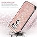 BENTOBEN for LG V30, V30+ & V35 ThinQ Cases - Slim 2 in 1 Glitter Bling Sparkly Heavy Duty Shockproof Drop Protective Case for Women & Girls - Rose Gold
