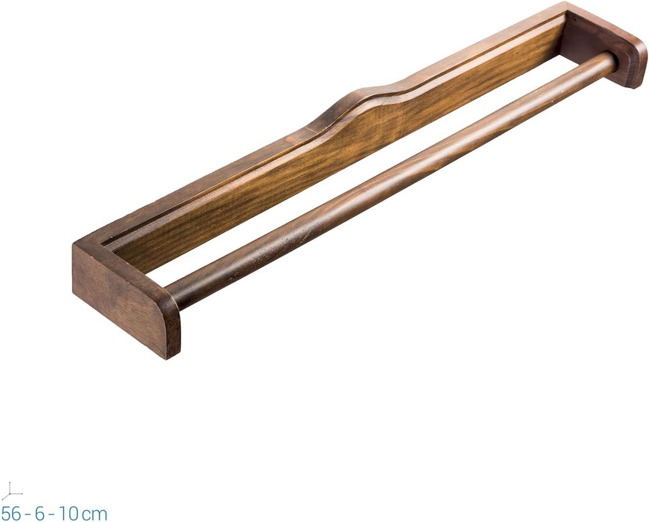 Barra toallero de 56 cm de Madera Mod. Mathilde: Amazon.es: Hogar