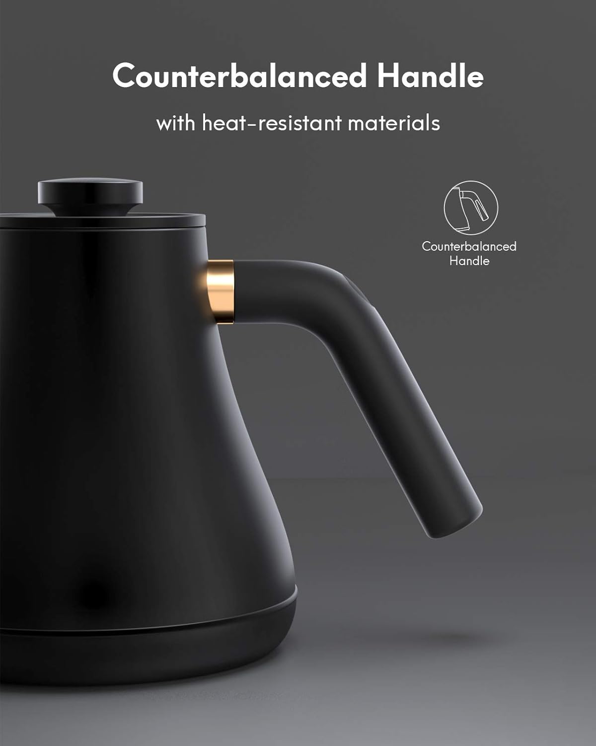 Willsence Gooseneck Kettle Temperature Control, Pour Over Electric Kettle for Coffee and Tea, 100% Stainless Steel Inner, 1200W Rapid Heating, 0.8L, Built-in Stopwatch: Kitchen & Dining