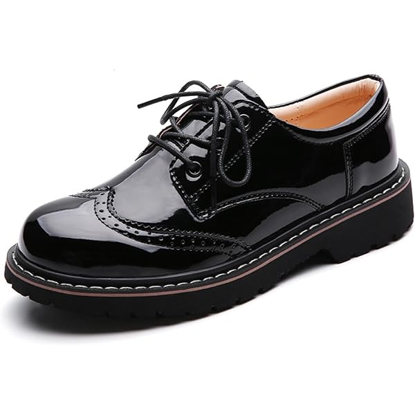 Amazon.com | Oxford Shoes for Women Platform Lace-up Round