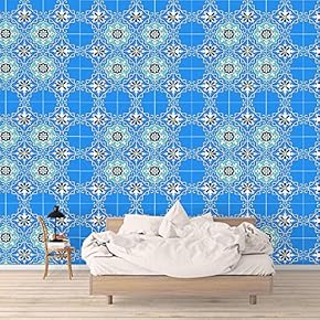 Wall Mural Beautiful Pattern of Mosaic Removable Self-Adhesive Large Wallpaper - 66x96 inches