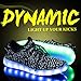 -MEJC- UNISEX WOMEN'S MEN'S KID'S LED shoes Light up Knit Fashion Sneaker-38 M EU / 7.5 B(M) US Women / 6 D(M) US Men-BLACK