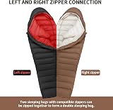 QEZER Winter Sleeping Bag for Adults 650FP Duck Down -20C Lightweight 1500g view 4