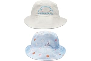 HOLYMID Kawaii Kitty Bucket Hat for Women, Cotton Print Double-Side-Wear Reversible Bucket Hat Trendy Lightweight Fishing Cap Sun Hat