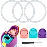 3pcs Bottle O Seal Ring & 3pcs Gasket Replacement Stopper for Owala FreeSip Cap, Silicone Water Bottle Plug Stopper BPA Free Top Lid Mouth Parts Compatible with Owala FreeSip 24oz 32oz