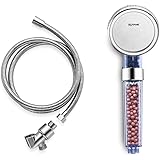 Nosame Shower Head with Hose and Braket, Filter Filtration High Pressure Water Saving 3 Mode Function Spray Handheld Showerhe
