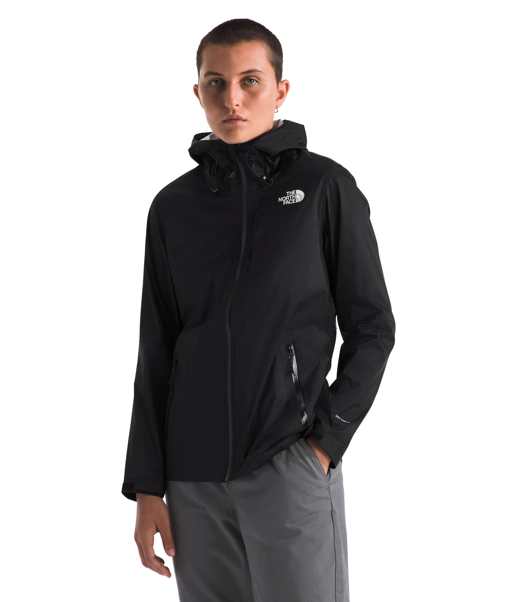 Photo 1 of The North Face Women's Alta Vista Rain Jacket - Waterproof, Breathable, Weather Ready Hood with Adjustable Cinch Cord, TNF Black, XXL*