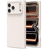 LoeoeL for iPhone 17 Pro Case Silicone, Rectangle Edge Cute Y2k Phone Case for Women Girl, Thin Protective Aesthetic Girly Design Soft Rubber with Camera Cover, Beige Stone Cream