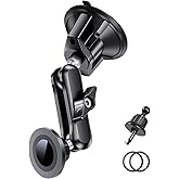 Tmengdao Magnetic Car Phone Holder [3-in-1] for Dashboard, Windshield & Vent, with Strong Suction Cup, Adjustable Metal Arm & 360° Rotation, Universal Phone Mount for All Cell Phones
