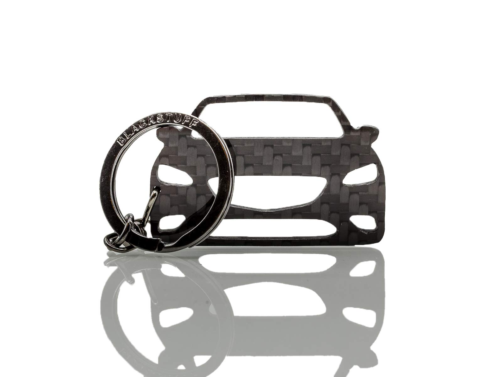 BlackStuff Carbon Fiber Keychain Keyring Ring Holder Compatible with 6 2012-2018 MPS BS-640