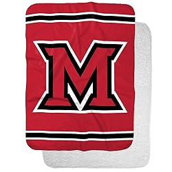 Miami University (Oh) Primary Logo Stripes Sherpa
