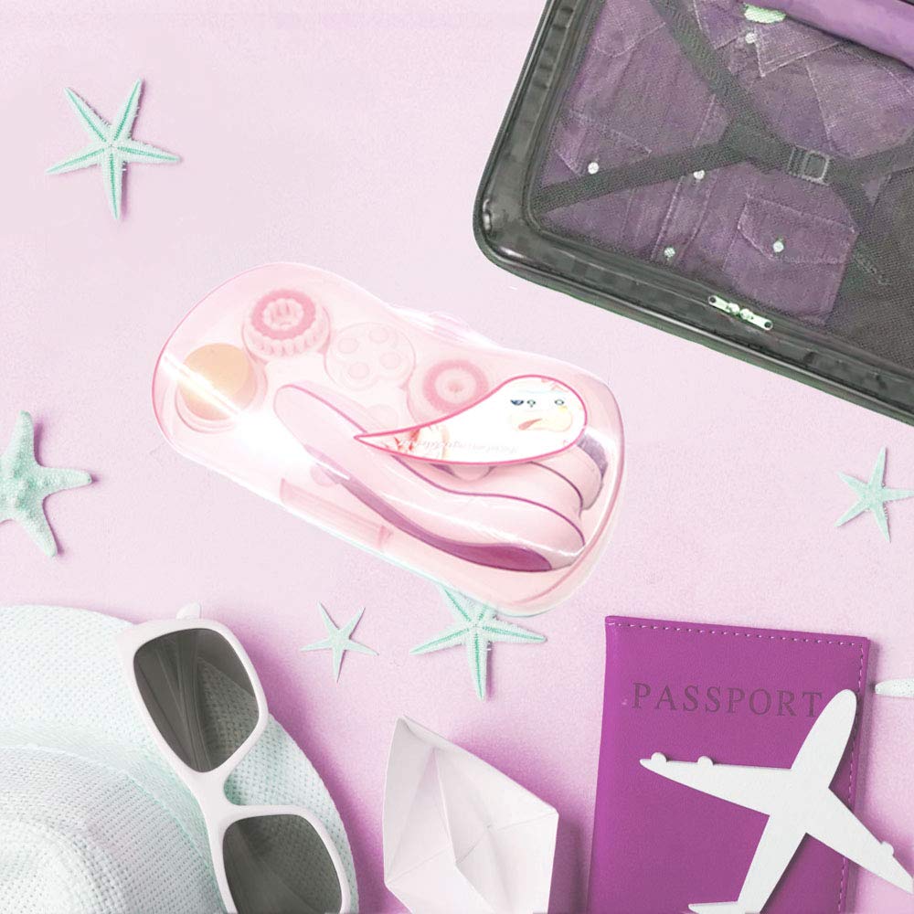 Cozy Sunday Facial Cleansing Brush, Waterproof Face Spin Brush Set with 5 Brush Heads, Facial Cleanser Brush for Skin Care, Deep Cleansing, Gentle Exfoliating, Removing Blackhead, Massaging