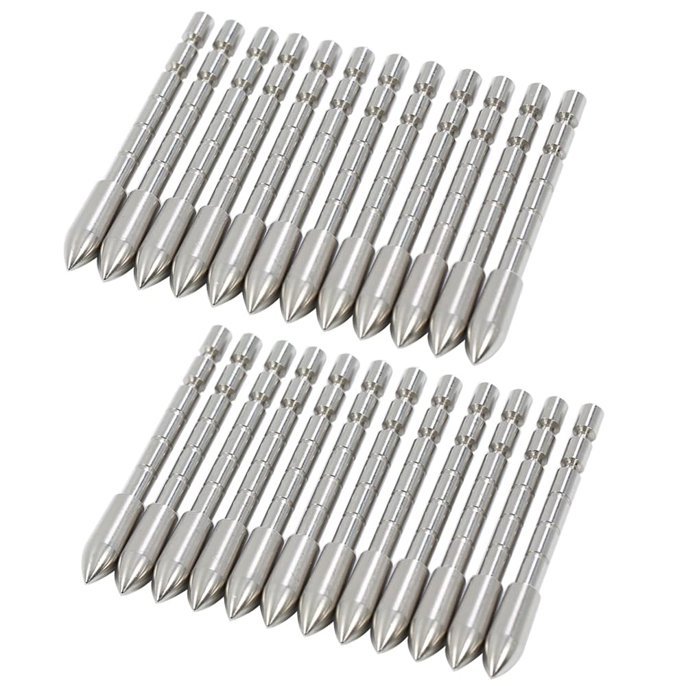 BICASTER 24pcs Arrow Broadheads for ID4.2mm/.165in Arrows Stainless Steel (120 grains)
