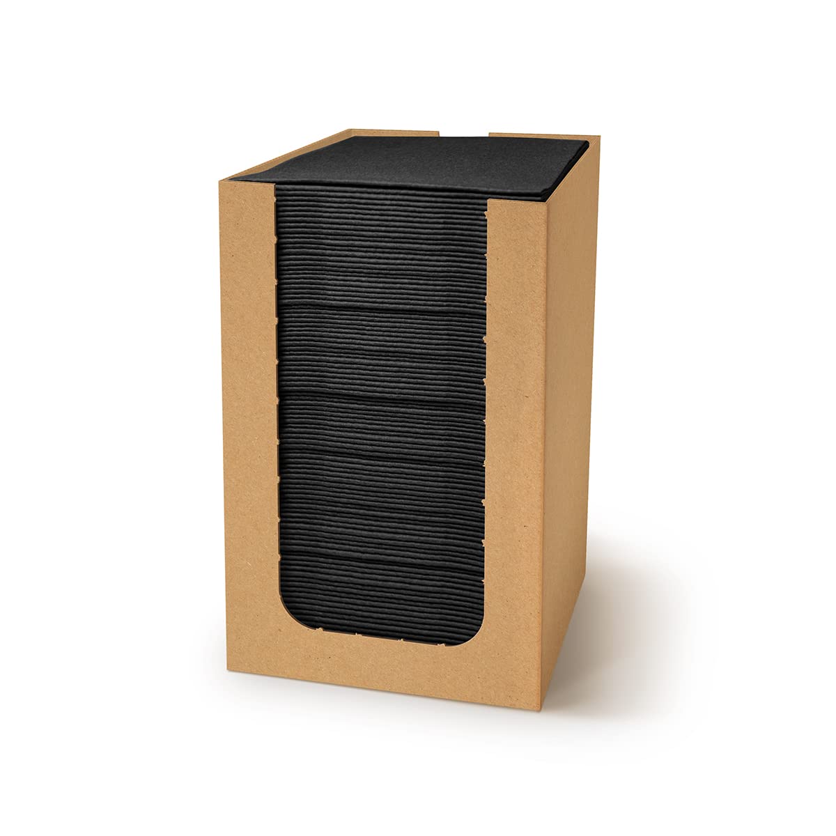 PAW - Airlaid Cocktail Napkins (20 x 20 cm) I 100 Pieces I Plain I Fabric-Like I Elegant Table Decoration I HoReCa I for Occasions Like Weddings, Parties, Christmas I Unicolour: Black