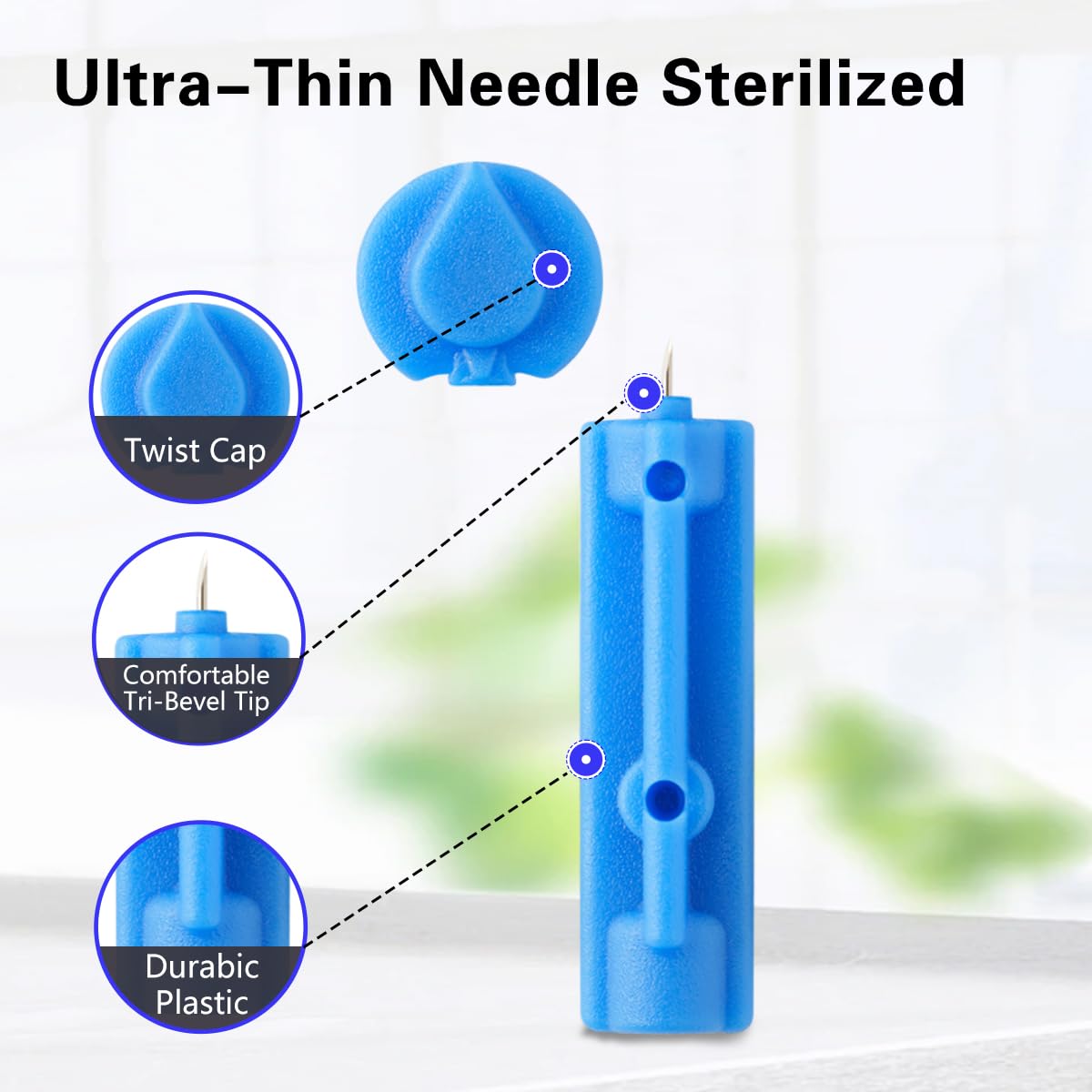 Medhome Blood Lancets, Single use, 30 Gauge Twist top Lancets for Diabetes Testing, Fits Most Lancing Devices for Blood Sugar Kit and Glucose Meter - 310 Count per Box - Multi-Color