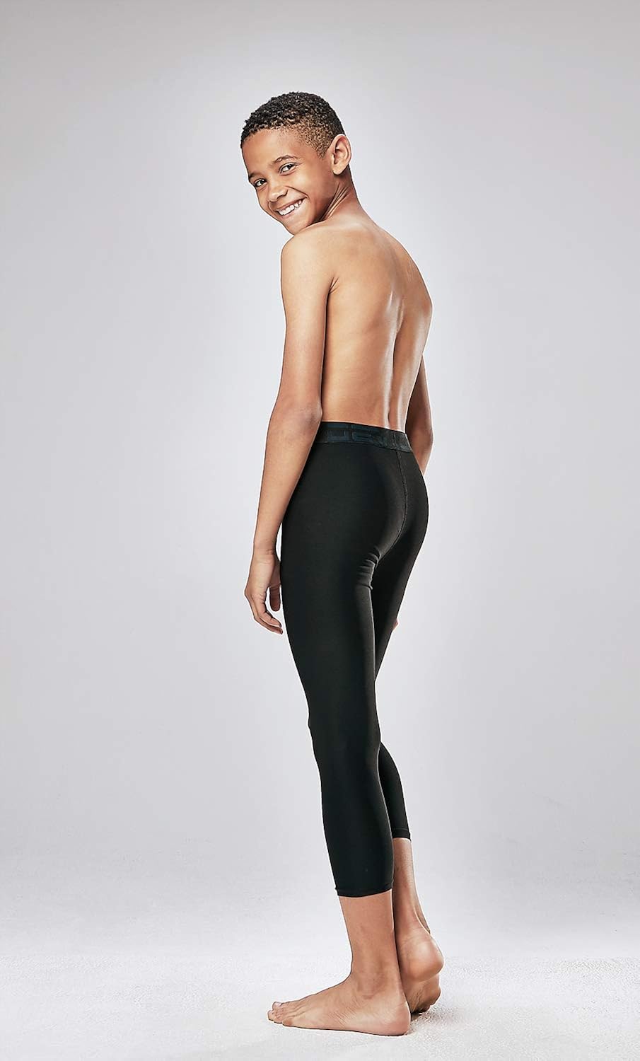 DEVOPS Boys 2-Pack 3/4 Compression Tights Sport Leggings Pants: Clothing