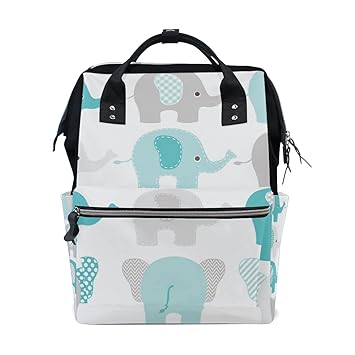 baby girl elephant diaper bag