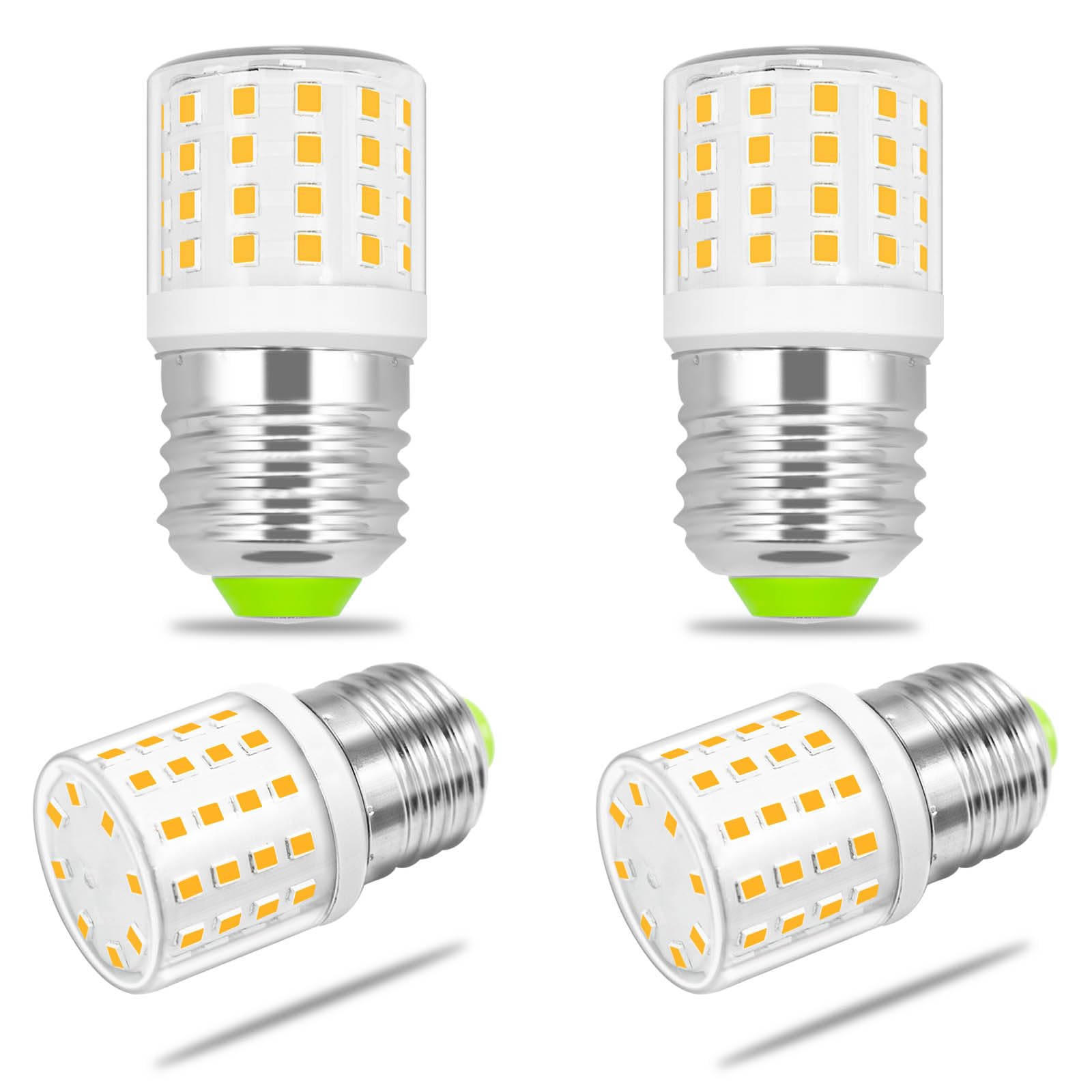 ASAIHKUN E27 LED Light 6W Warm White Edison Screw Bulb - 3000K Mini Replacement for 60W Incandescent, 100-265V Energy Saving for Kitchen Pendant Lights (4 Pack)