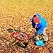 HAPPYGRILL Kids Wheelbarrow, Yard Rover Steel Tray, Metal Construction Toys Kart, Tote Dirt/Leaves/Tools in Garden for Toddlers, Kids Play Tools