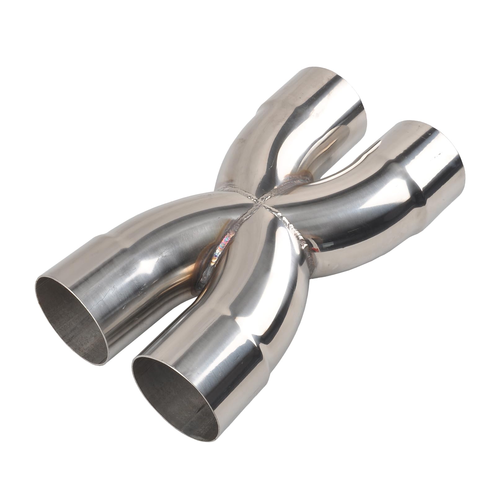 Photo 1 of BIGREAT Exhaust Tip X Pipe 3'' Inch Inlet/Outlet Diameter, 12'' Inch Overall Length,Muffler Tip, Crossover X Pipe Polished Stainless Steel Weld On