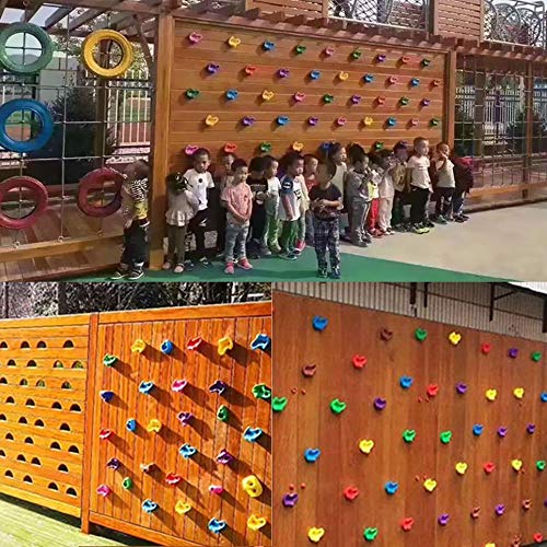 Simoner 20 PCS Climbing Holds Rock Wall Stones Hold Grips for Kids Children Indoor Outdoor Playground Set, Mixed Color