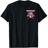 (2 Sided) Gen X We Don't Care Skull T-Shirt
