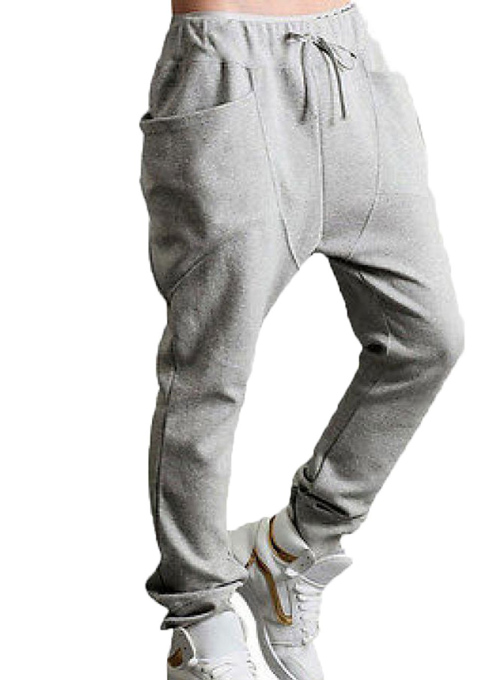 Mens Casual Sports Dance Trousers Baggy 