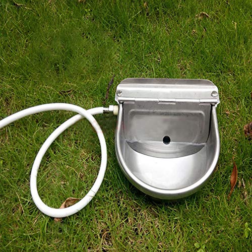 Lucky Farm Automatic Water Feeder Trough Bowl with Pipe for Cattle Horse Goat Sheep Dog Animals Stainless Pet Livestock Tool - Thumbnail 6