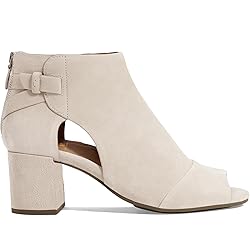 MOOMMO Women Open Toe Sandals Booties Heeled Ivory