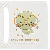 Amazon.com : Basil The Bookworm Baby Teether - Premium BPA Free ...