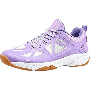 FeoHiys Women's Badmintion Shoes Volleyball Shoes Non-Slip Cushioning Pickleball & Tennis Shoes Indoor Competition Sneakers