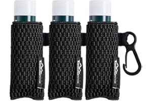 WK IEASON Lip Balm Sleeves Holder Keychain 3pcs Clip on Chapstick Keychain Holder Pouch Tight-Knit Elastic Lipstick Key Chain Holder (Black)