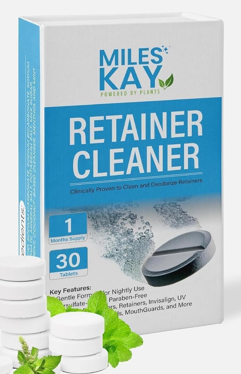 Retainer Cleaner Tablets (30 Pack). Non Toxic - SLS & Persulfate-Free ...