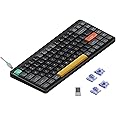 nuphy Air75 V2 Portable 75% Mechanical Keyboard,Wireless Keyboard,Supports Bluetooth/2.4G/USB-C RGB Bluetooth Gaming Keyboards,Compatible with Windows/Mac OS/Linux Systems-Gateron Wisteria Switch