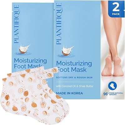 Plantifique Hydrating Foot Mask Socks 2 Pairs with Shea Butter