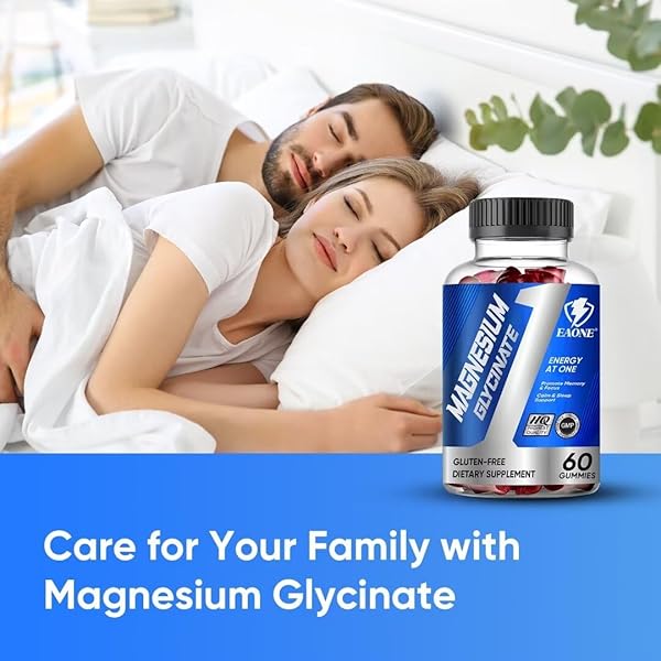 2000MG MAGNESIUM GLYCINATE GUMMIES – SUGAR FREE MAGNESIUM POTASSIUM SUPPLEMENT WITH VITAMIN D, B6, COQ10 FOR CALM MOOD & SLEEP SUPPORT – 60GUMMIES