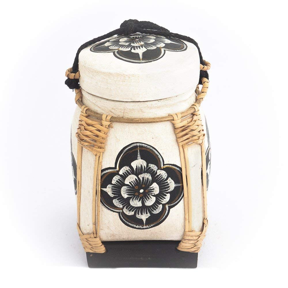 Moneybox Piggy Bank In Bamboo Weaved Hand Painted From Thailand Tirelire En Bamboo Cadeaux Anniversaires Boite Peinte A La Main De Chiang Mai Amazon Ca Handmade