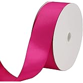 JESEP YONG One Roll 50 Yards Soild Rose Grosgrain Ribbon 1 1/2 inch Flower Bouquets Ribbons-1.5 inch Thick Gift Wrapping Ribbon-DIY Crafts Bow Hair Headband Accessories Ribbons #188(38mm)