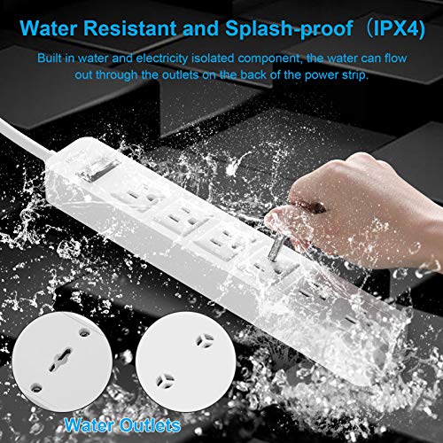 Outdoor Power Strip Waterproof, Weatherproof Surge Protector Power